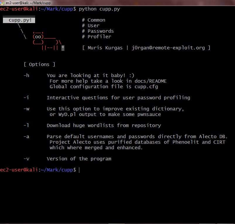 Common User Password Profiler
