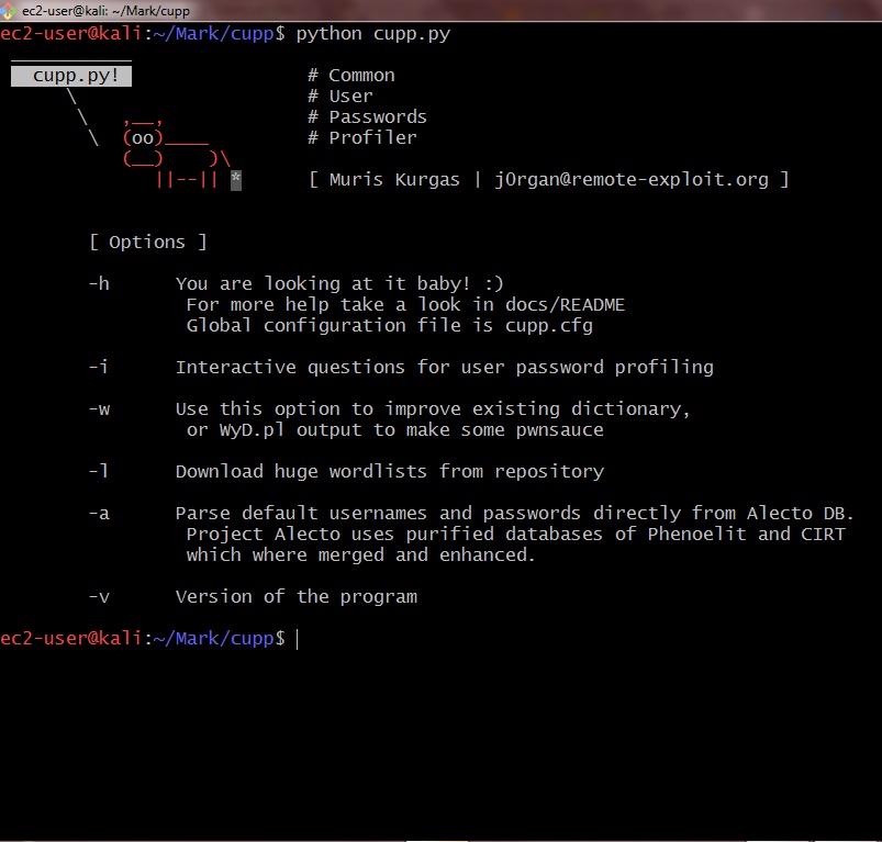 Common User Password Profiler